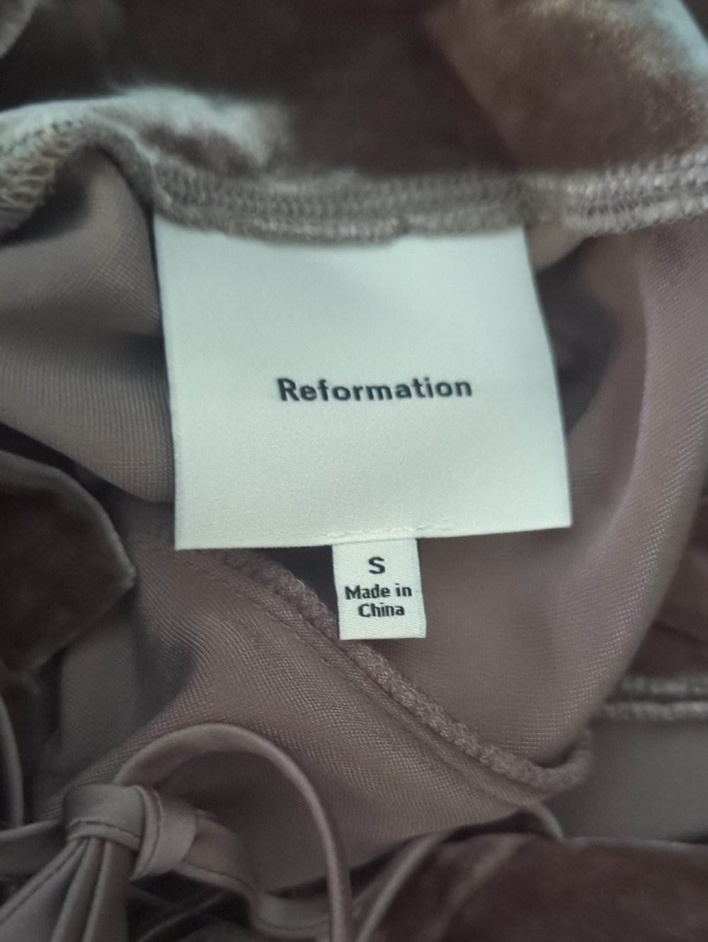 Reformation Jeany Velvet Dress In Magnetic - Picture 8 of 11